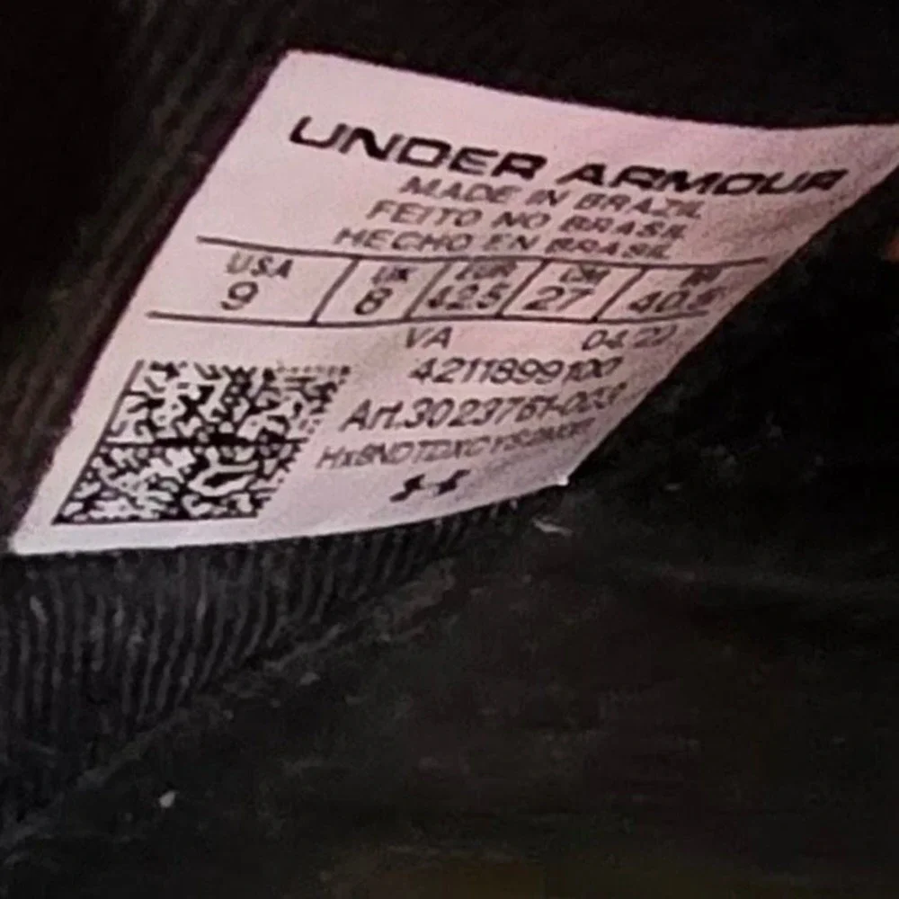 Under Armour Ansa Fixed Slide Sandals Men 9 Black Athletic Sport Shower Shoes